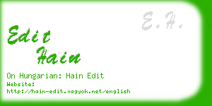 edit hain business card